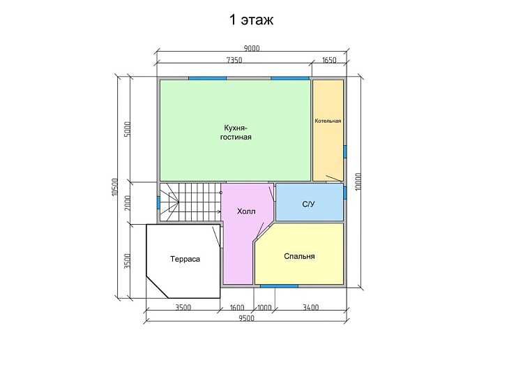 Рассвет 9,5 х 10,5
